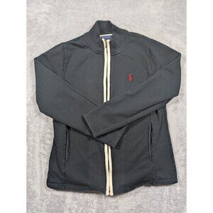 Ralph Lauren Sweater Womens Size Medium Navy Blue Full Zip Casual Golf Tennis